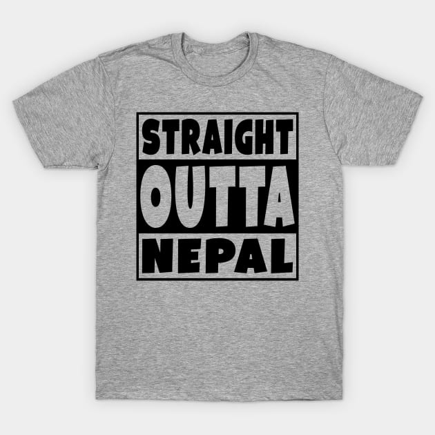 Straight Outta Nepal  Nepali Pride T-Shirt by Eyes4